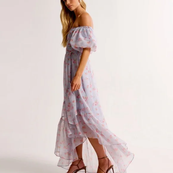 Abercrombie Emerson Off-The-Shoulder Drama Maxi Dress - Picture 3 of 7